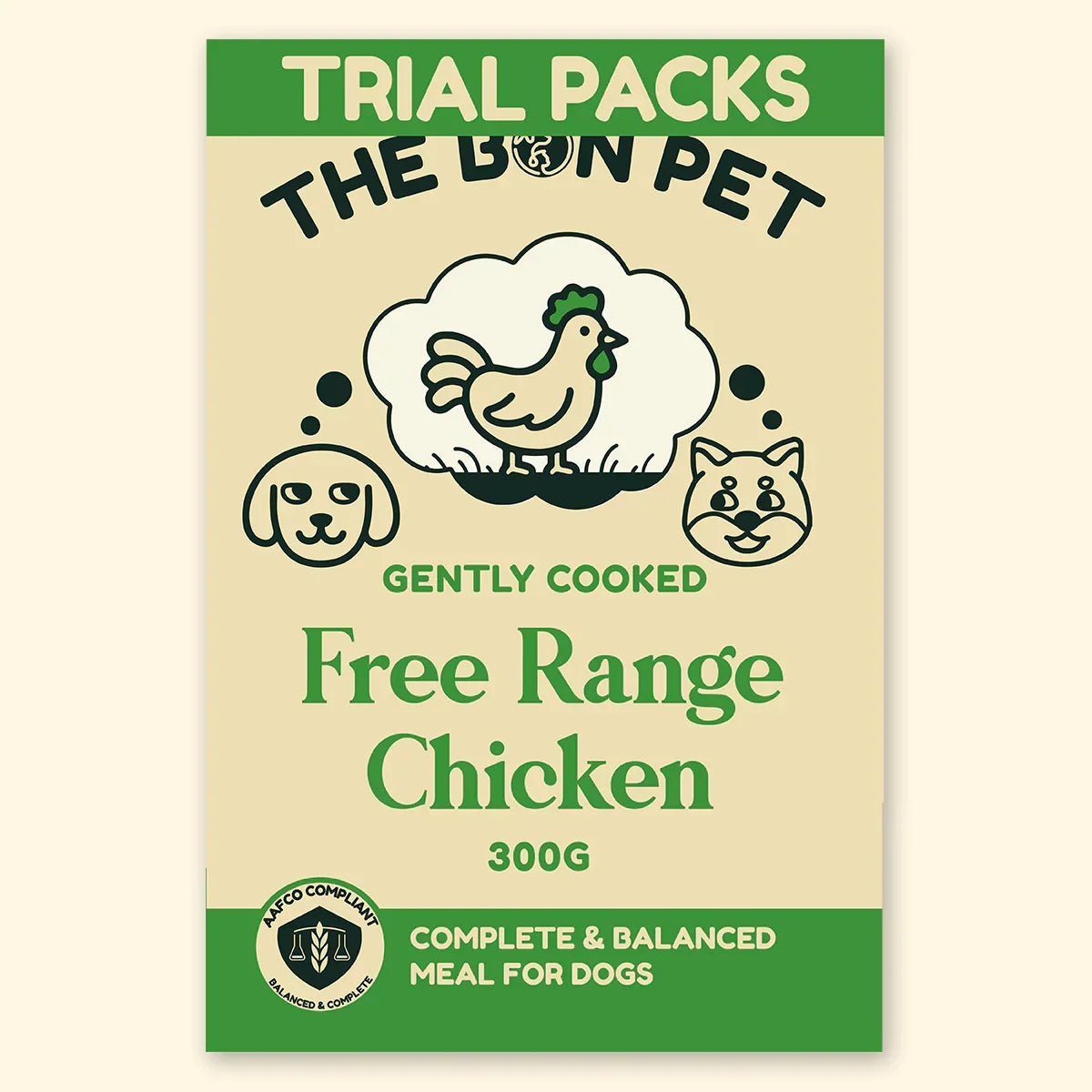 The Bon Pet human grade free-range chicken dog food for healthy and happy dogs