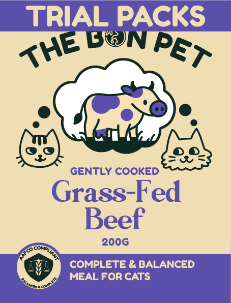 Gently Cooked Grass-Fed Beef for Cats - Trial Packs