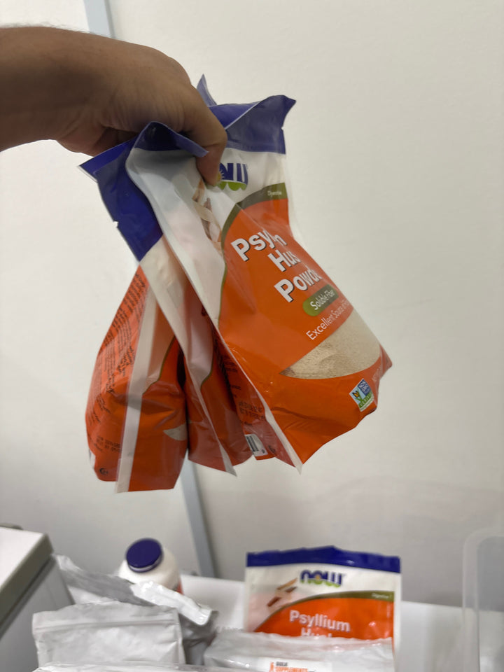 Raw protein laid out for prep at our Pioneer Crescent kitchen - the start of every Bon Pet recipe