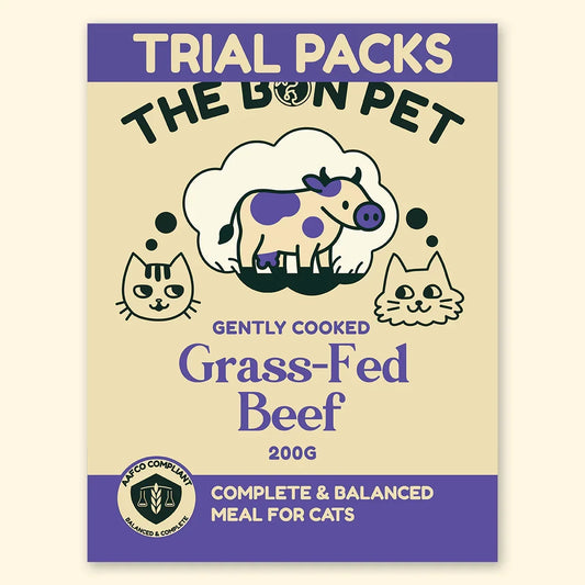 Gently Cooked Grass-Fed Beef for Cats