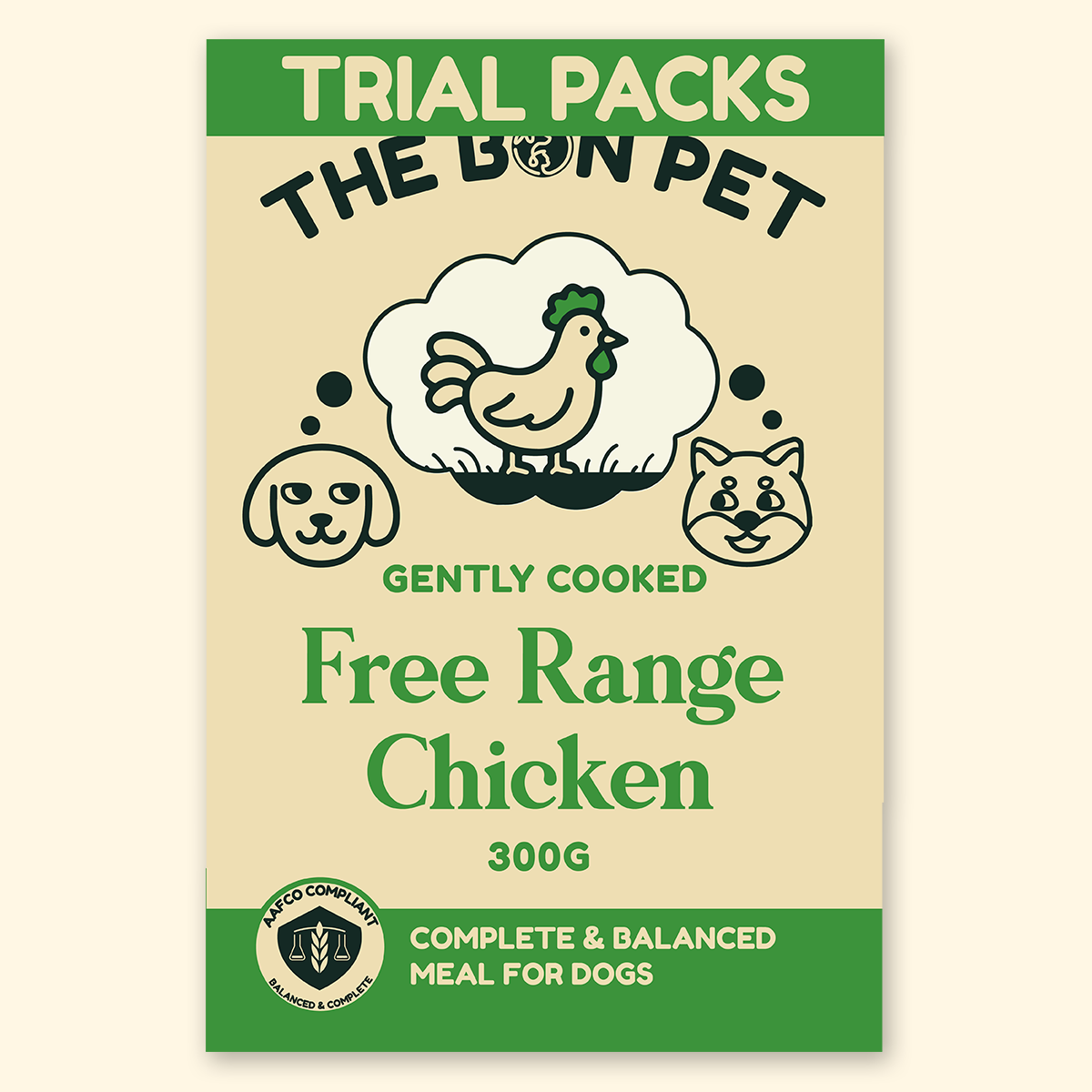 Gently Cooked Free Range Chicken for Dogs - Trial Packs