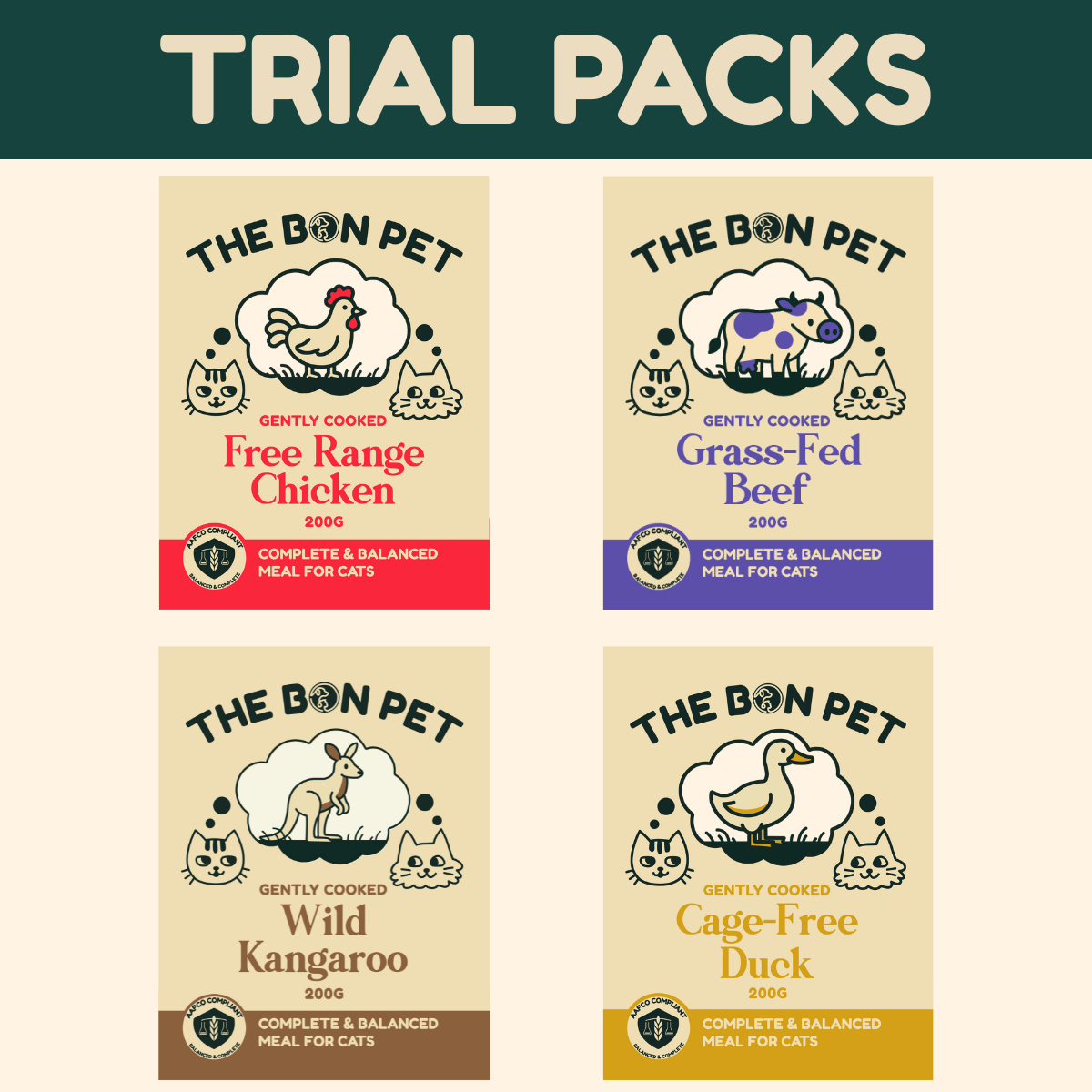 Gently Cooked Trial Packs for Cats