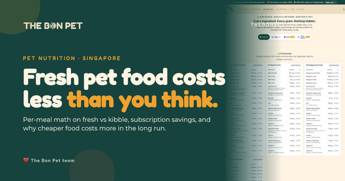 Fresh Pet Food Cost Singapore Roi