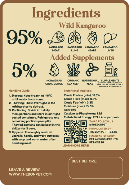 The Bon Pet hypoallergenic kangaroo cat food made with fresh ingredients for cats with food sensitivities