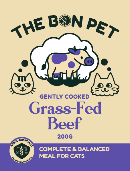 Gently Cooked Grass-Fed Beef for Cats