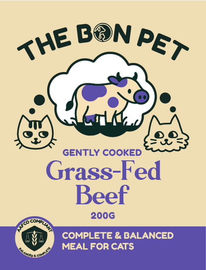 Gently Cooked Grass-Fed Beef for Cats