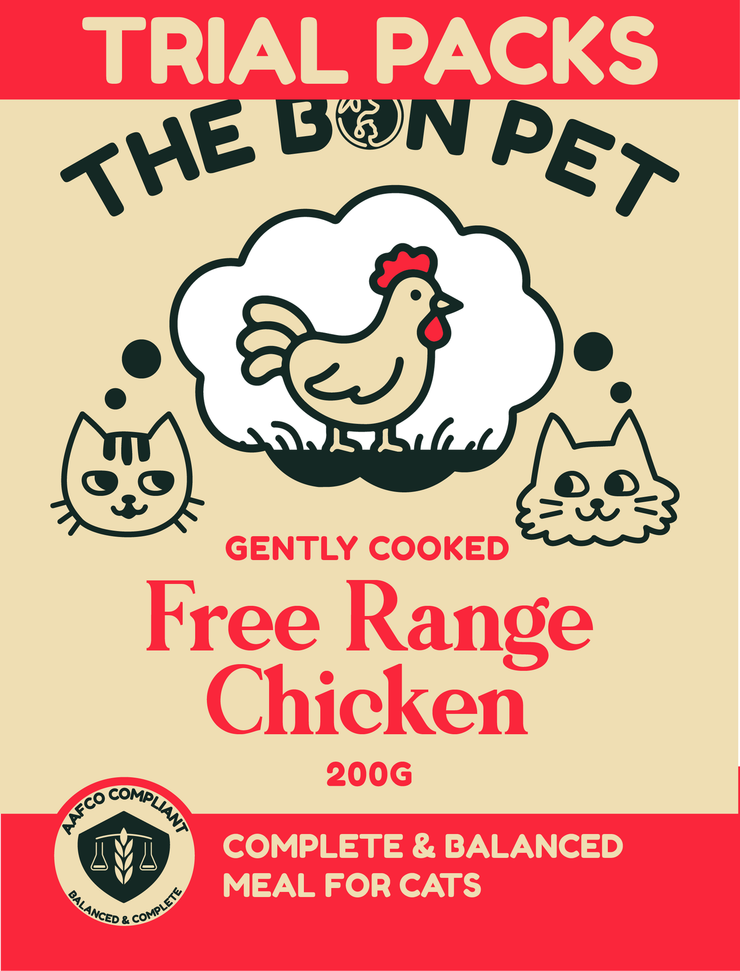 Gently Cooked Free Range Chicken for Cats - Trial Packs