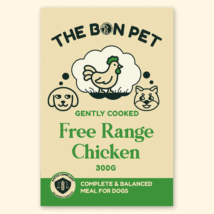 Gently cooked free-range chicken meal for dogs