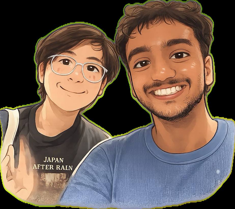Nic and Yash, co-founders